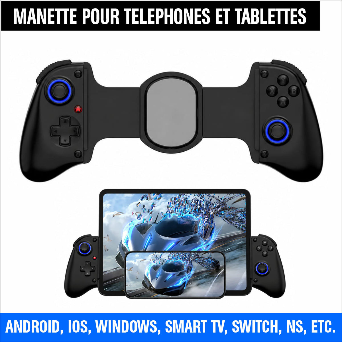 Manettes pour Téléphone et Tablettes (BSP-D11 Noir)