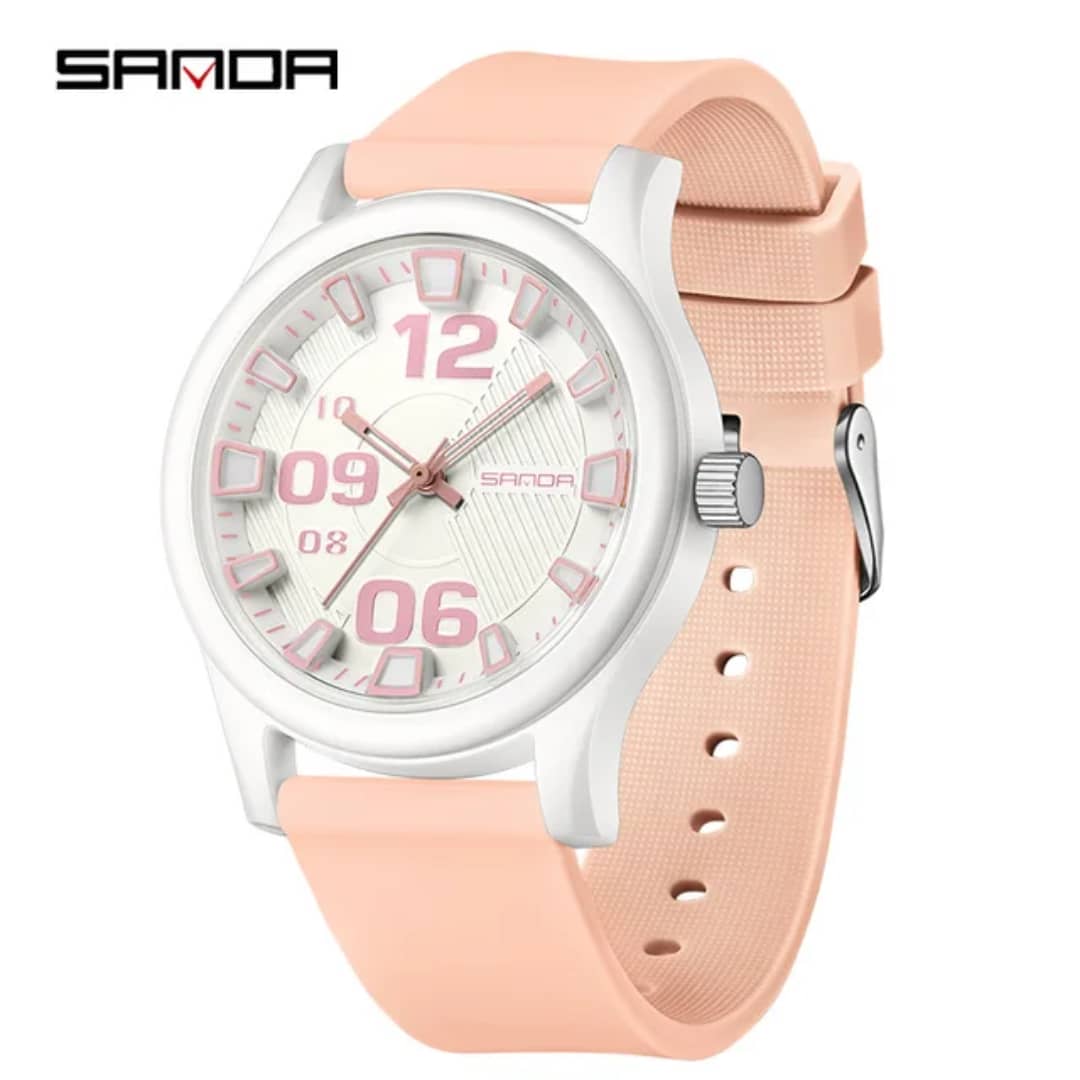 Montre Ados Sanda (Ref MM126 Bracelet Silicone Rose)