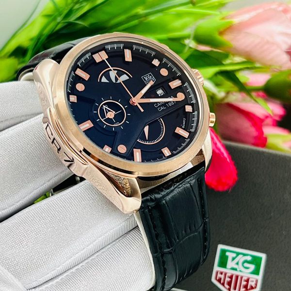 Montre TAG Heuer Carrera Calibre 1887 (Ref MM015 Bracelet en cuir noir)