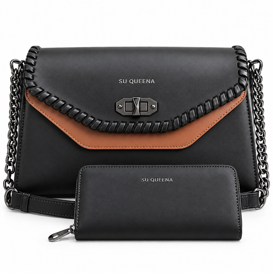 Sac à main SU QUEENA (Ref : SM3067 Black)
