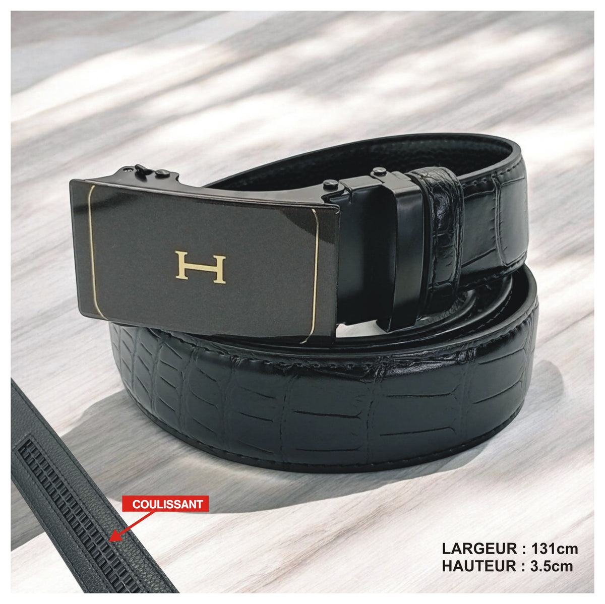 Ceinture Hermes (Coulissant) (Ref : CT037)