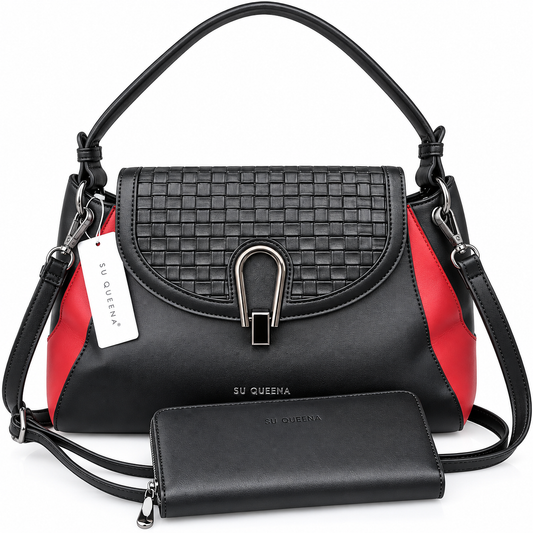 Sac à main SU QUEENA (Ref : SM2694 Black)
