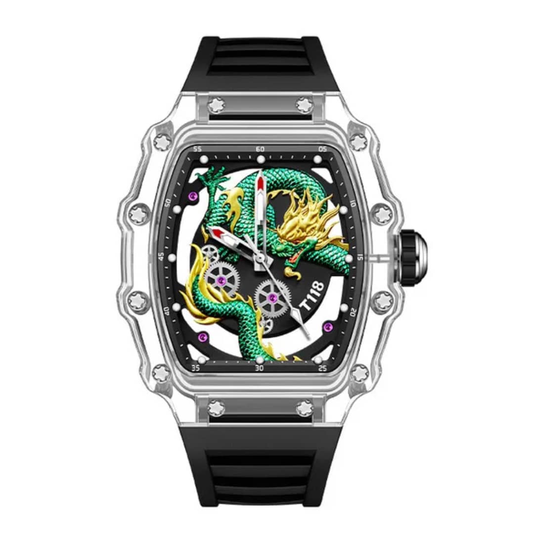 Montre à Quartz Cadran Dragon 3D (Ref MM107) Solde