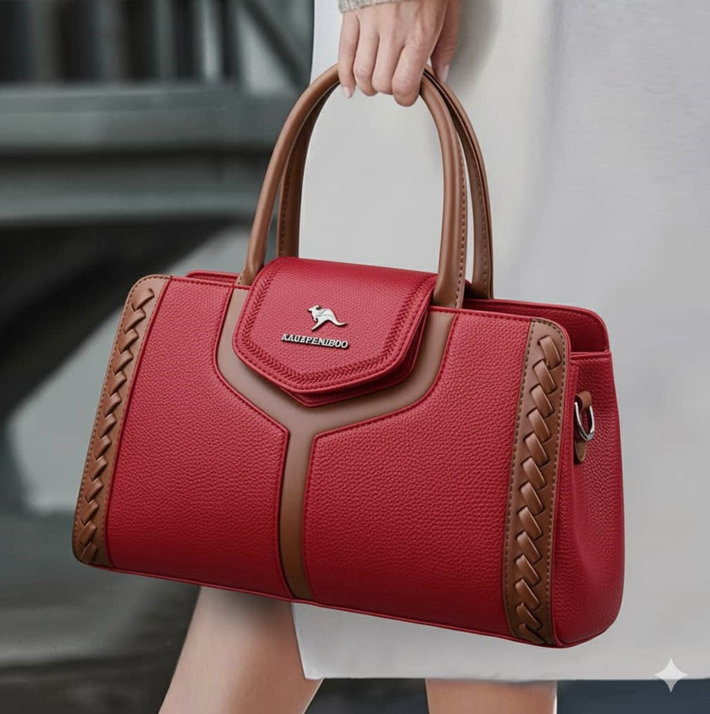 Petit Sac à Main en cuir rouge (Ref : SM120)