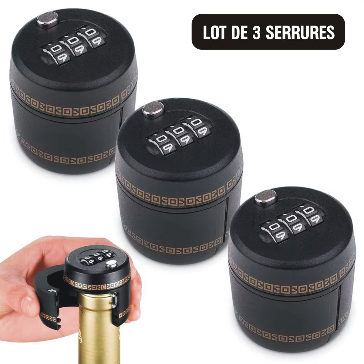 Serrures à Combinaison  (Lot de 3)