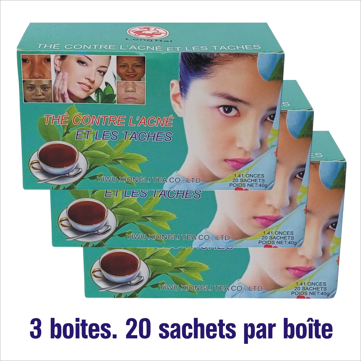 Thé Contre L'acné Hormonal et les Taches (3 boites)