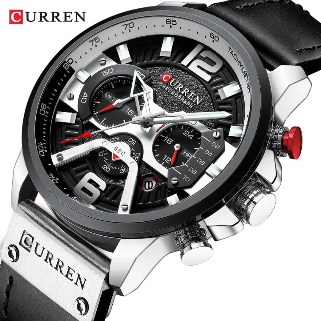 Montre CURREN (Ref MM168) Bracelet  en Cuir véritable