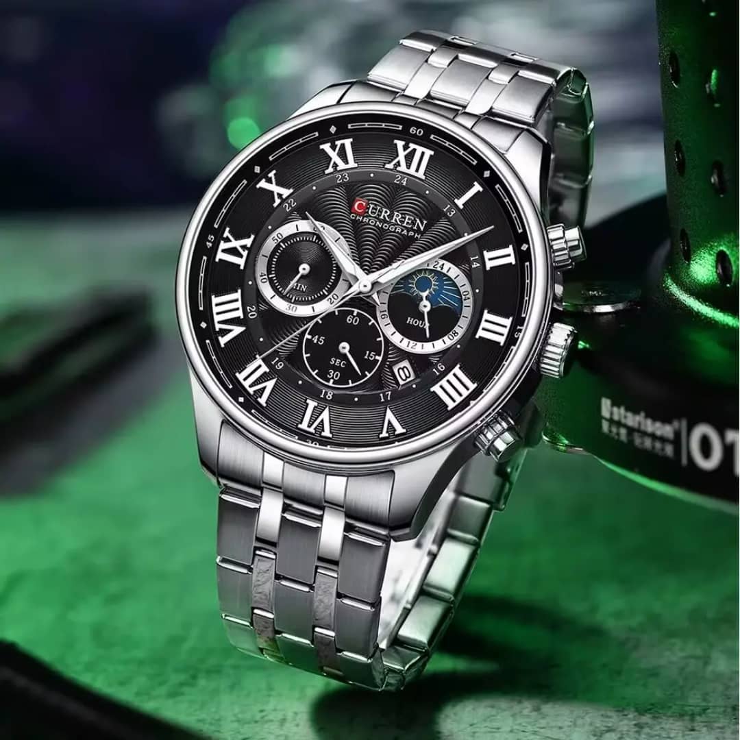 Montre Curren (Ref MM162) Bracelet  en Acier inoxydable massif