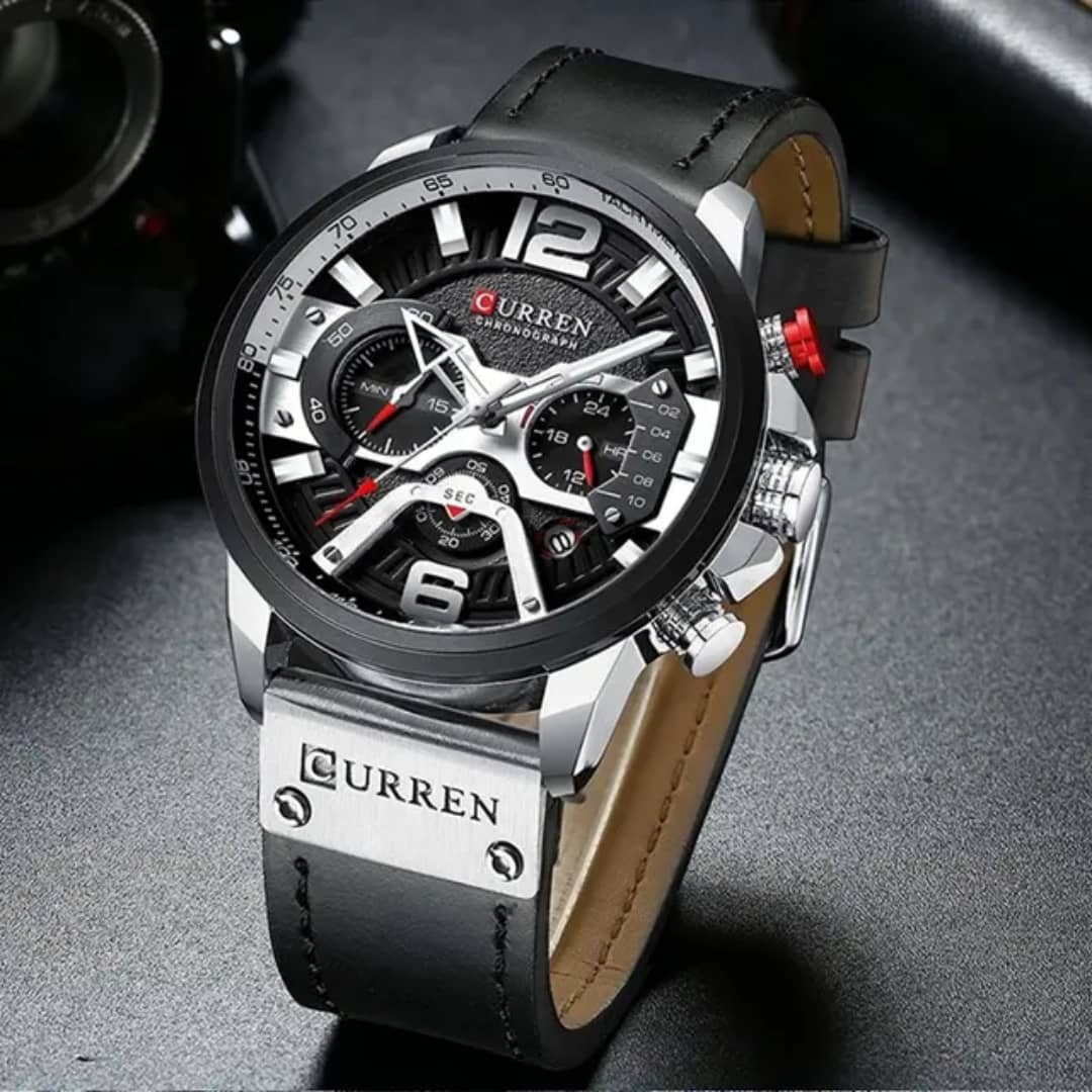 Montre CURREN (Ref MM168) Bracelet  en Cuir véritable