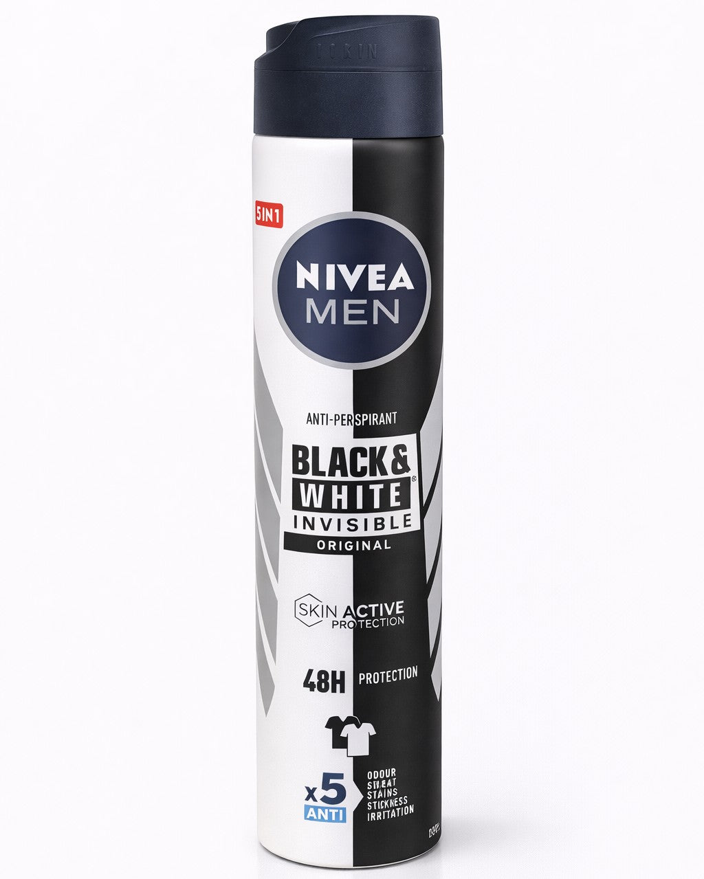 Nivea Men Black & White Invisible Original (Ref : NAT01) Anti-Transpirant  200ml – 48h